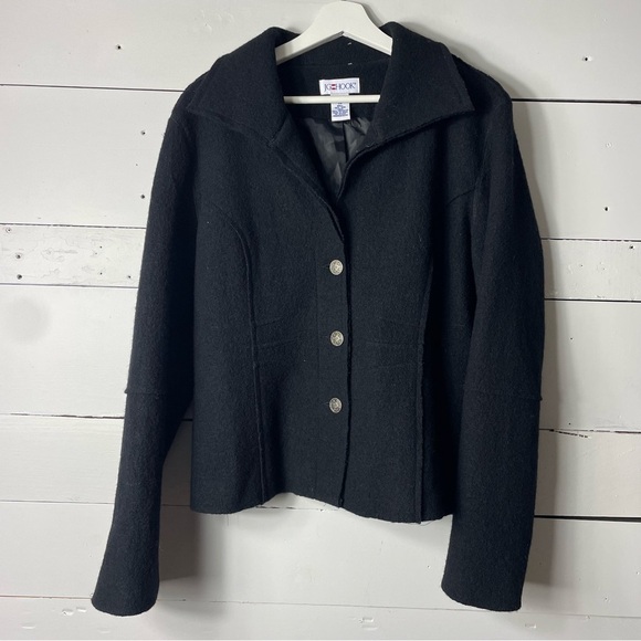Vintage J.G Hook 100% Wool Jacket in Black Size 14 - Picture 1 of 6